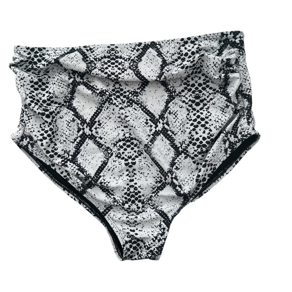 Summer Mae Maternity Swimsuit high waist bikini bottom black and white size M - Picture 1 of 6